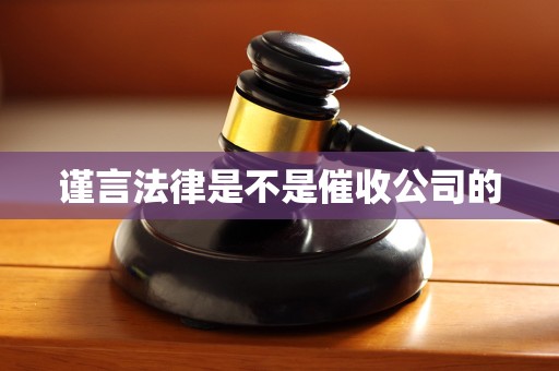 谨言法律是不是催收公司的