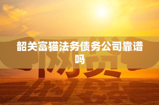 韶关富猫法务债务公司靠谱吗