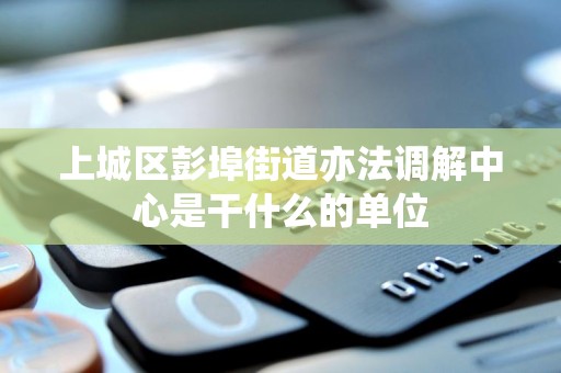 上城区彭埠街道亦法调解中心是干什么的单位