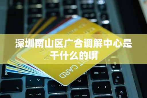 深圳南山区广合调解中心是干什么的啊