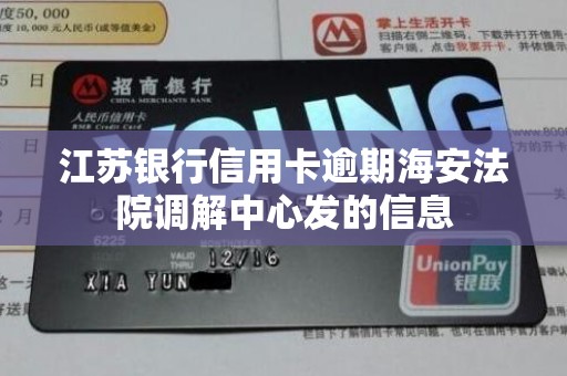 江苏银行信用卡逾期海安法院调解中心发的信息