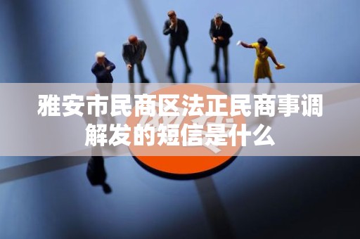 雅安市民商区法正民商事调解发的短信是什么