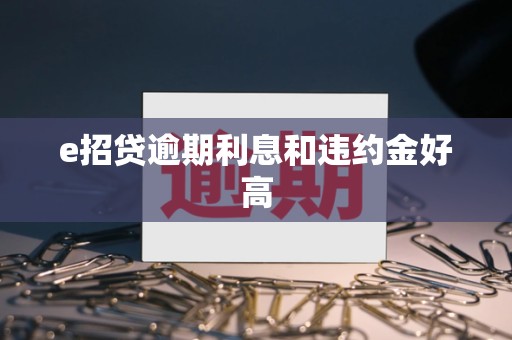 e招贷逾期利息和违约金好高