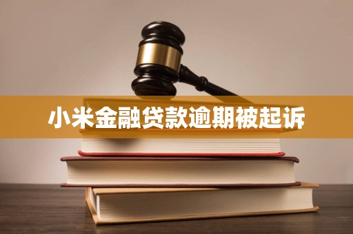 小米金融贷款逾期被起诉