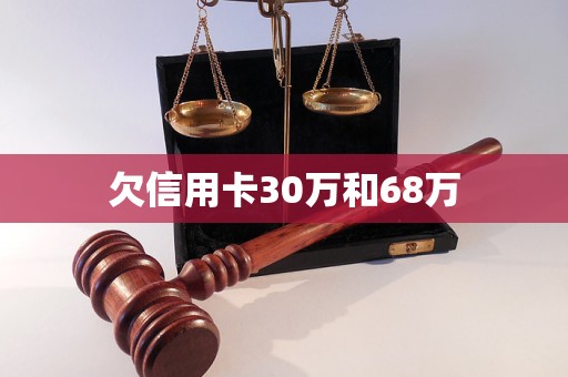 欠信用卡30万和68万