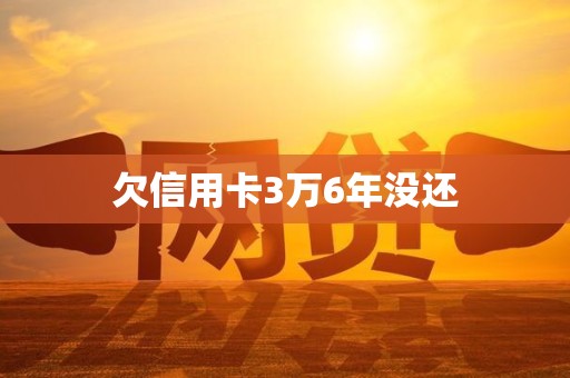 欠信用卡3万6年没还