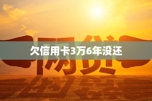 欠信用卡3万6年没还