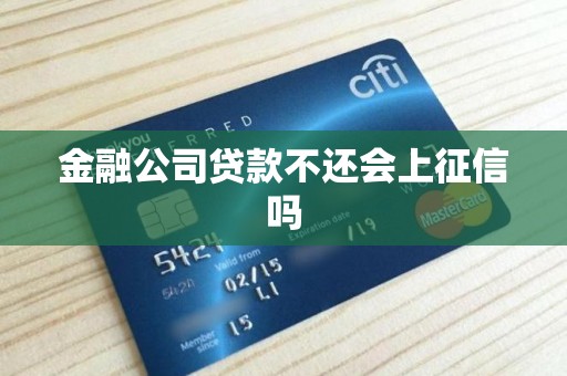 金融公司贷款不还会上征信吗