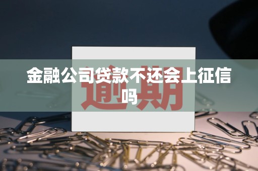金融公司贷款不还会上征信吗