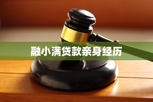 融小满贷款亲身经历