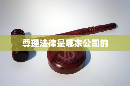 尊理法律是哪家公司的