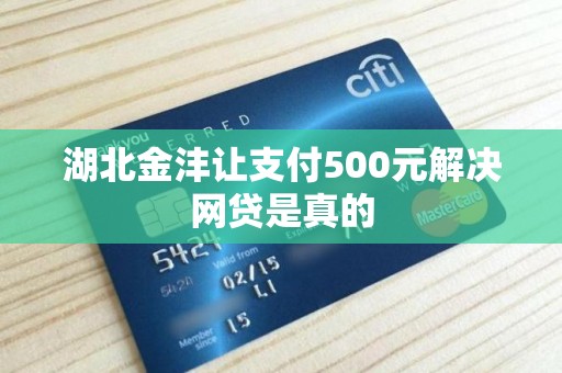 湖北金沣让支付500元解决网贷是真的