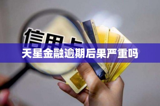 天星金融逾期后果严重吗