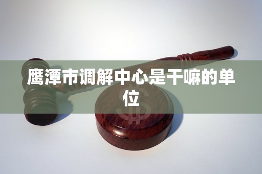 鹰潭市调解中心是干嘛的单位