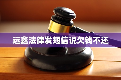 远鑫法律发短信说欠钱不还