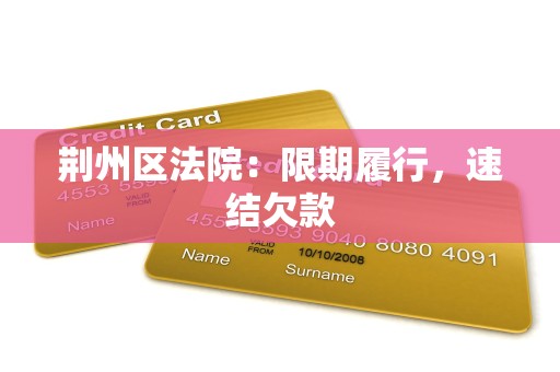 荆州区法院：限期履行，速结欠款