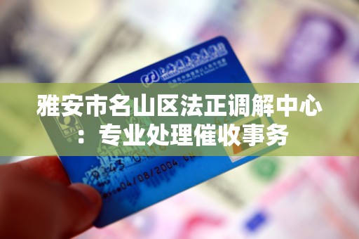 雅安市名山区法正调解中心：专业处理催收事务