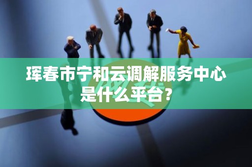 珲春市宁和云调解服务中心是什么平台？