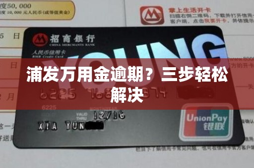浦发万用金逾期？三步轻松解决