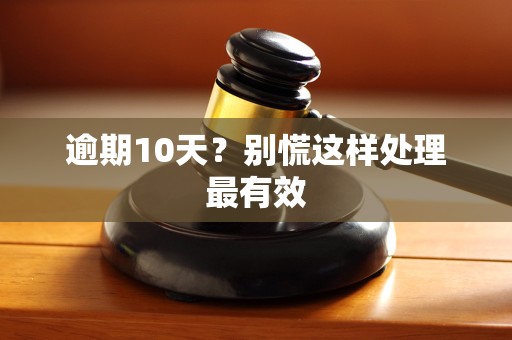 逾期10天?别慌这样处理最有效