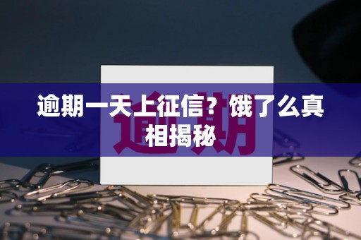 逾期一天上征信?饿了么真相揭秘