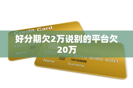 好分期欠2万说别的平台欠20万