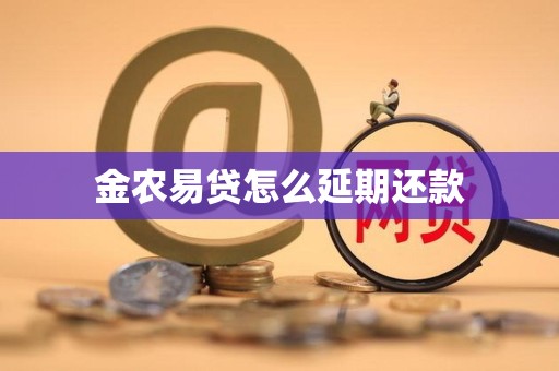 金农易贷怎么延期还款