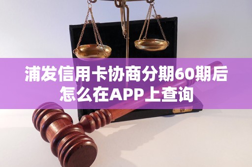 浦发信用卡协商分期60期后怎么在APP上查询
