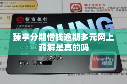 臻享分期借钱逾期多元网上调解是真的吗