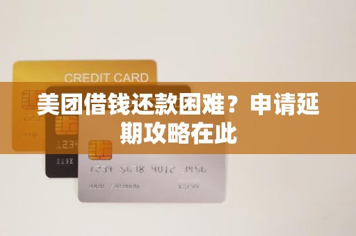 美团借钱还款困难?申请延期攻略在此