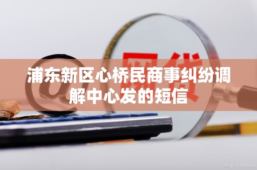 浦东新区心桥民商事纠纷调解中心发的短信