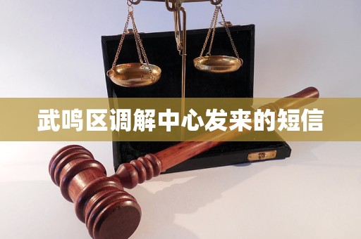武鸣区调解中心发来的短信