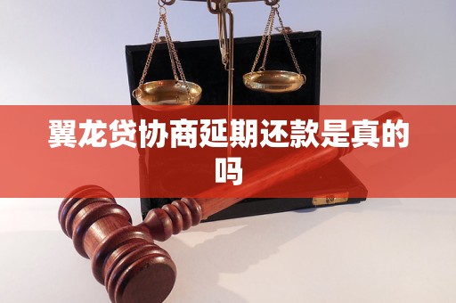 详细阅读:翼龙贷协商延期还款是真的吗 翼龙贷协商延期还款是真的吗