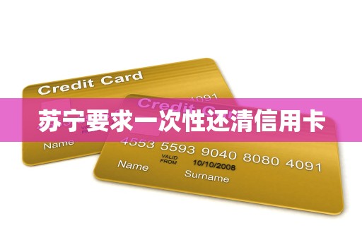 苏宁要求一次性还清信用卡