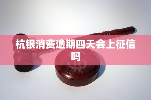 杭银消费逾期四天会上征信吗