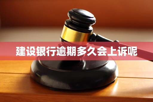 建设银行逾期多久会上诉呢