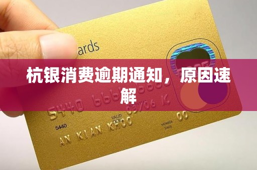 杭银消费逾期通知，原因速解