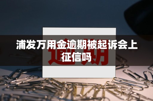 浦发万用金逾期被起诉会上征信吗