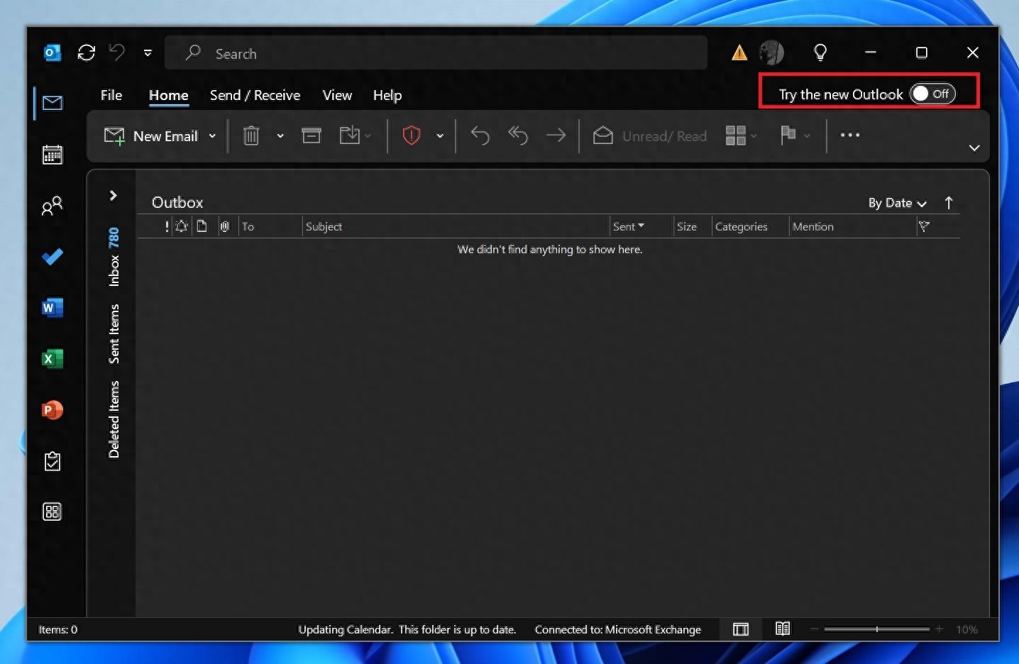 Win10/Win11学院：如何隐藏Outlook“Try new Outlook”按钮