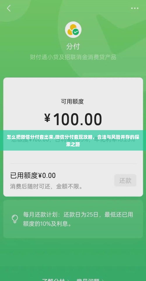 怎么把微信分付套出来,微信分付套现攻略，合法与风险并存的探索之路