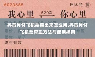 抖音月付飞机票套出来怎么用,抖音月付飞机票套现方法与使用指南