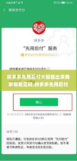 拼多多先用后付大额套出来商家能看见吗,拼多多先用后付大额套现，商家视角下的风险与防范