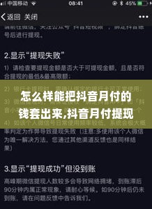 怎么样能把抖音月付的钱套出来,抖音月付提现攻略如何安全高效地将抖音月付资金套现