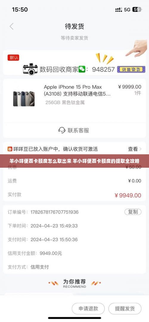 羊小咩便荔卡额度怎么取出来 羊小咩便荔卡额度的提取全攻略