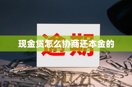 现金贷怎么协商还本金的