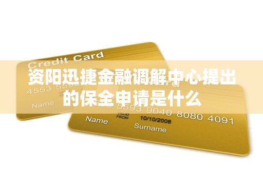 资阳迅捷金融调解中心提出的保全申请是什么