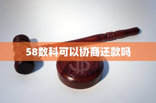 58数科可以协商还款吗