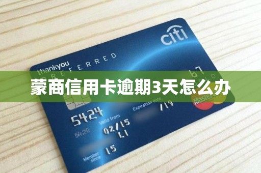 蒙商信用卡逾期3天怎么办