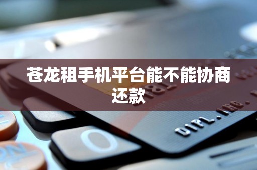 苍龙租手机平台能不能协商还款