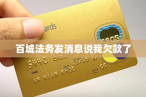 百城法务发消息说我欠款了